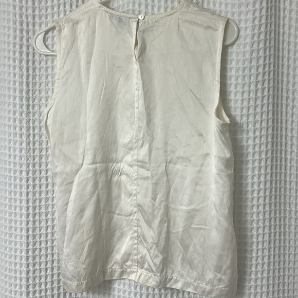 Eileen Fisher Cream 100% Silk Tank Top - Picture 5 of 6